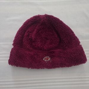 Plush Burgundy Beanie with Logo